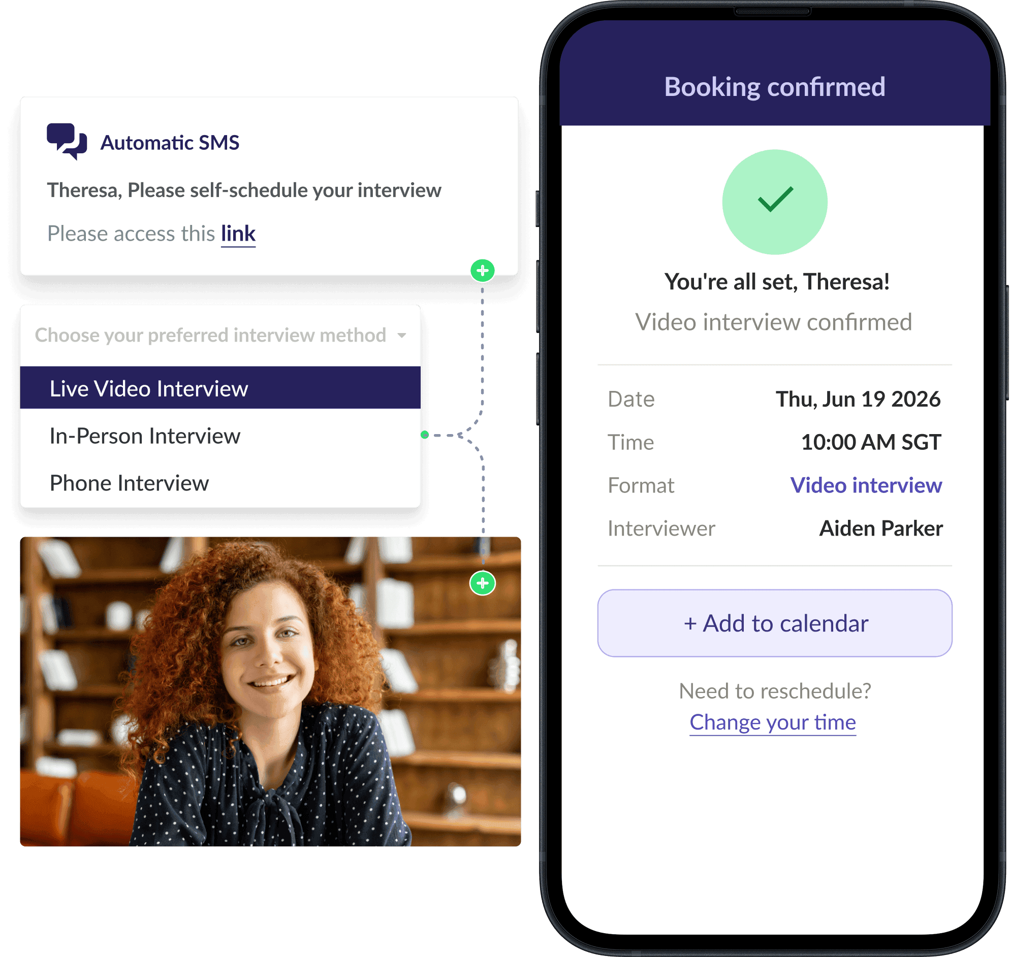 Self-schedule from mobile or desktop