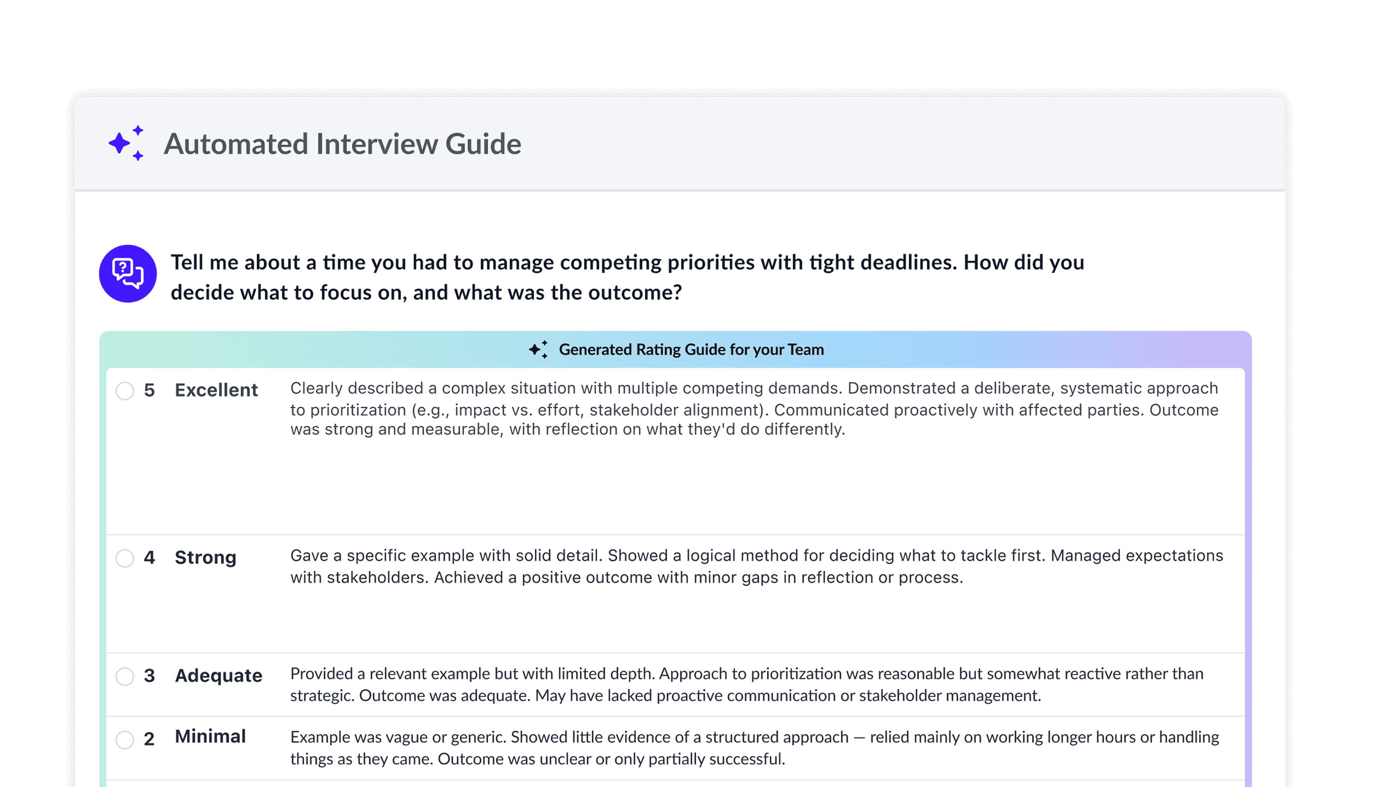 Automated Interview Guides
