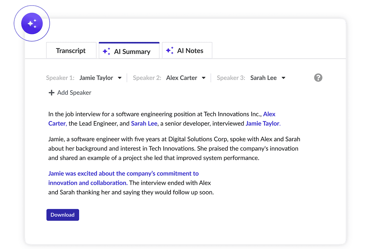 AI Interview Notes and Summaries