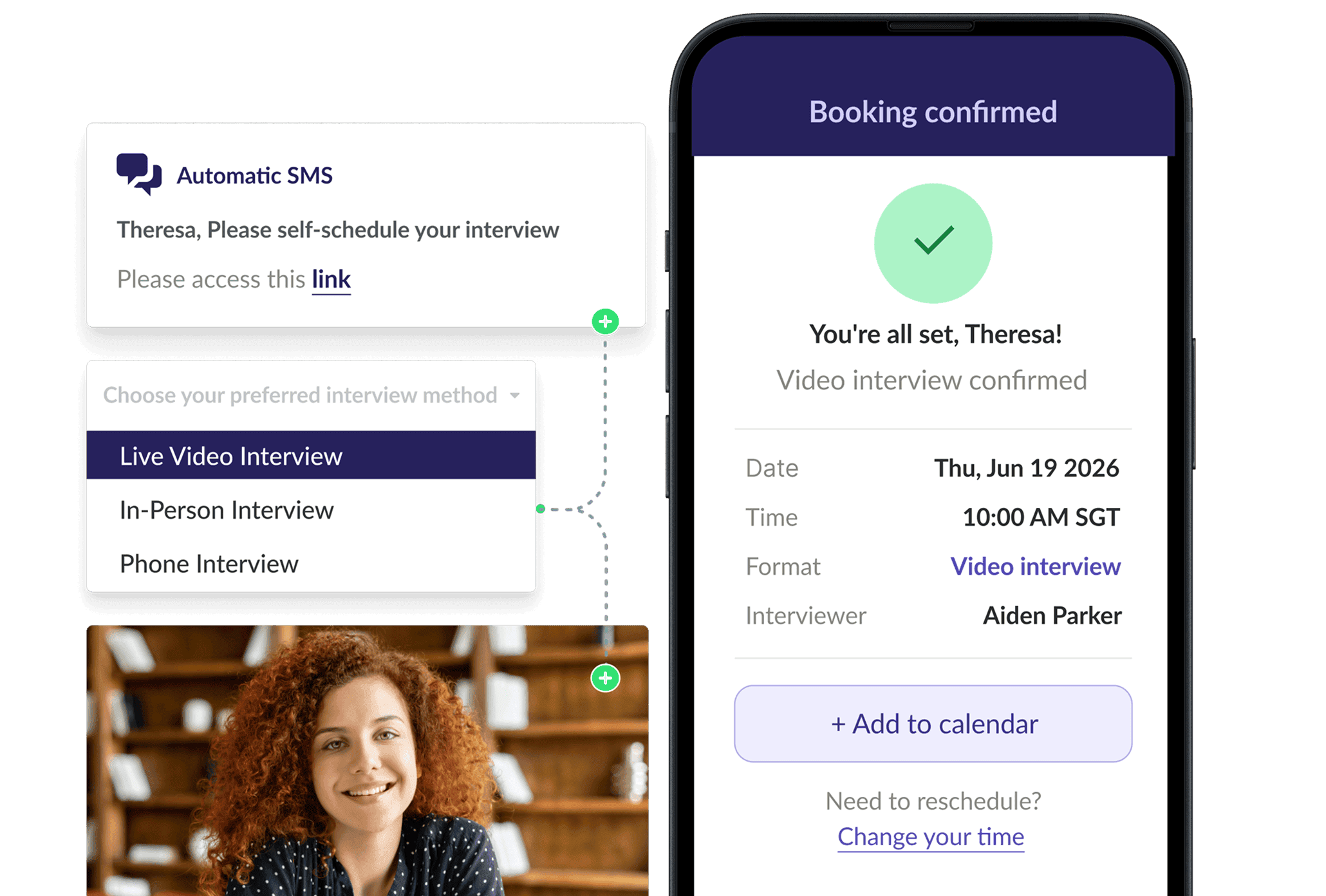 Self-schedule from mobile or desktop