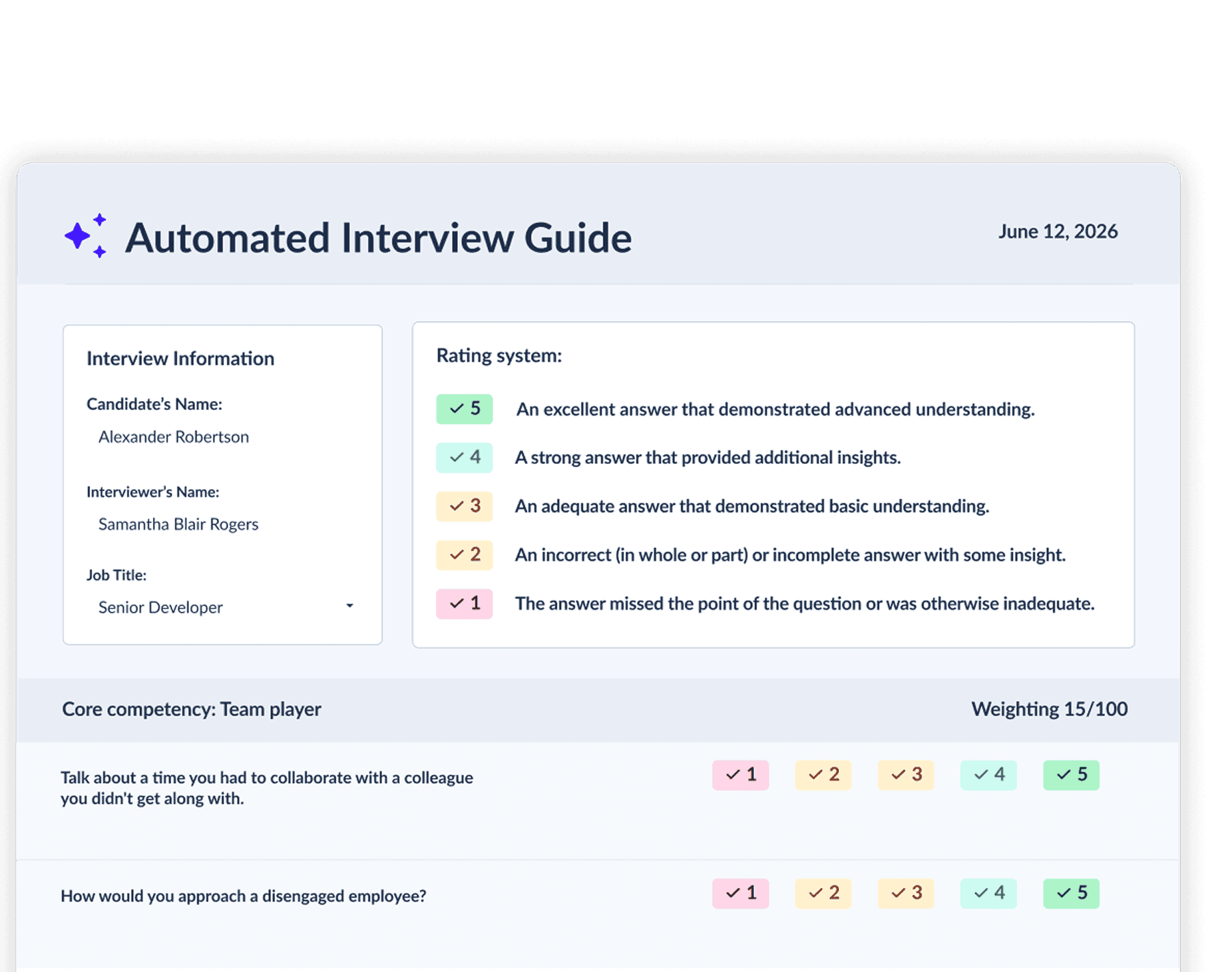 Automated Interview Guides