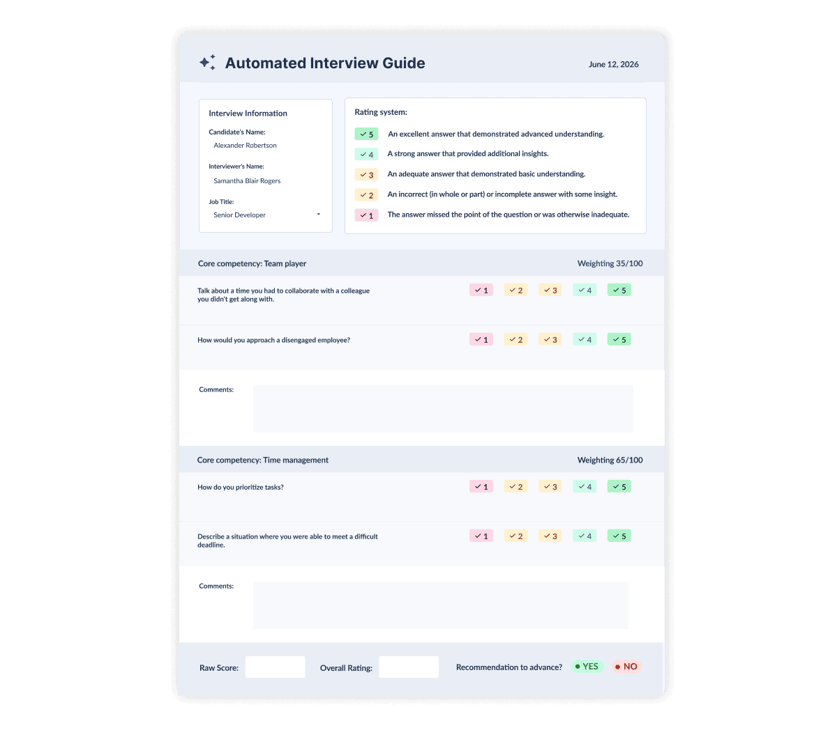 Automated Interview Guides