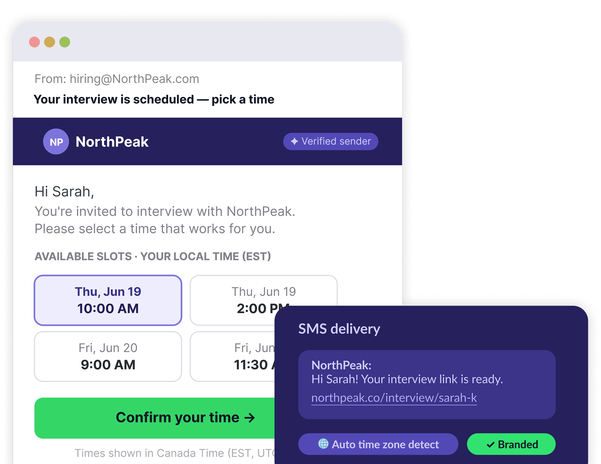 Send a branded scheduling link